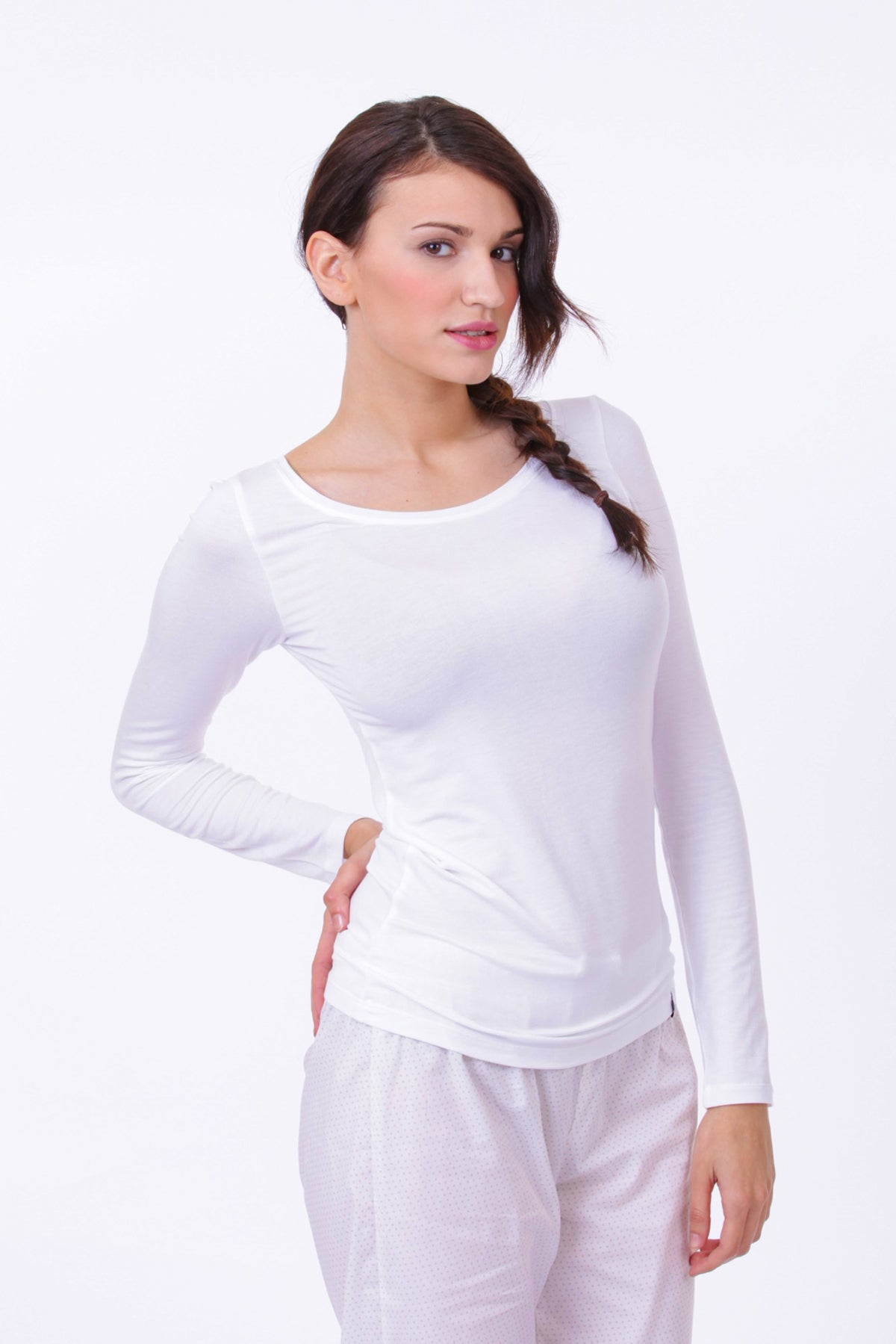 T-Shirt Manica Lunga - Dana Bianco