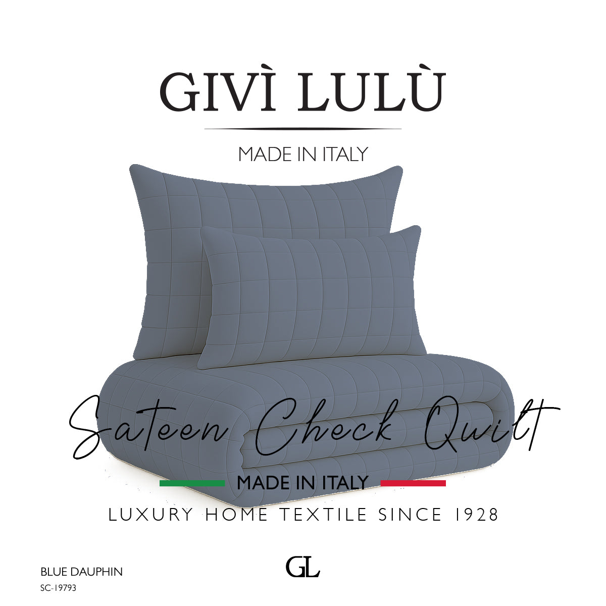 Check Quilt Mid Season - BLUE DAUPHIN