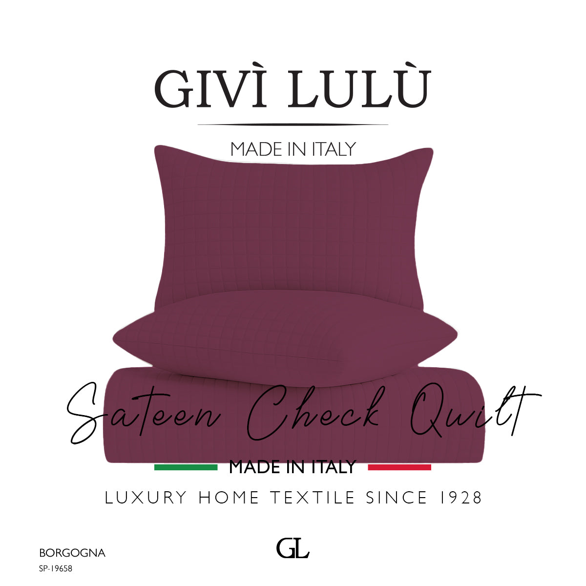 Check Quilt Summer - BORGOGNA