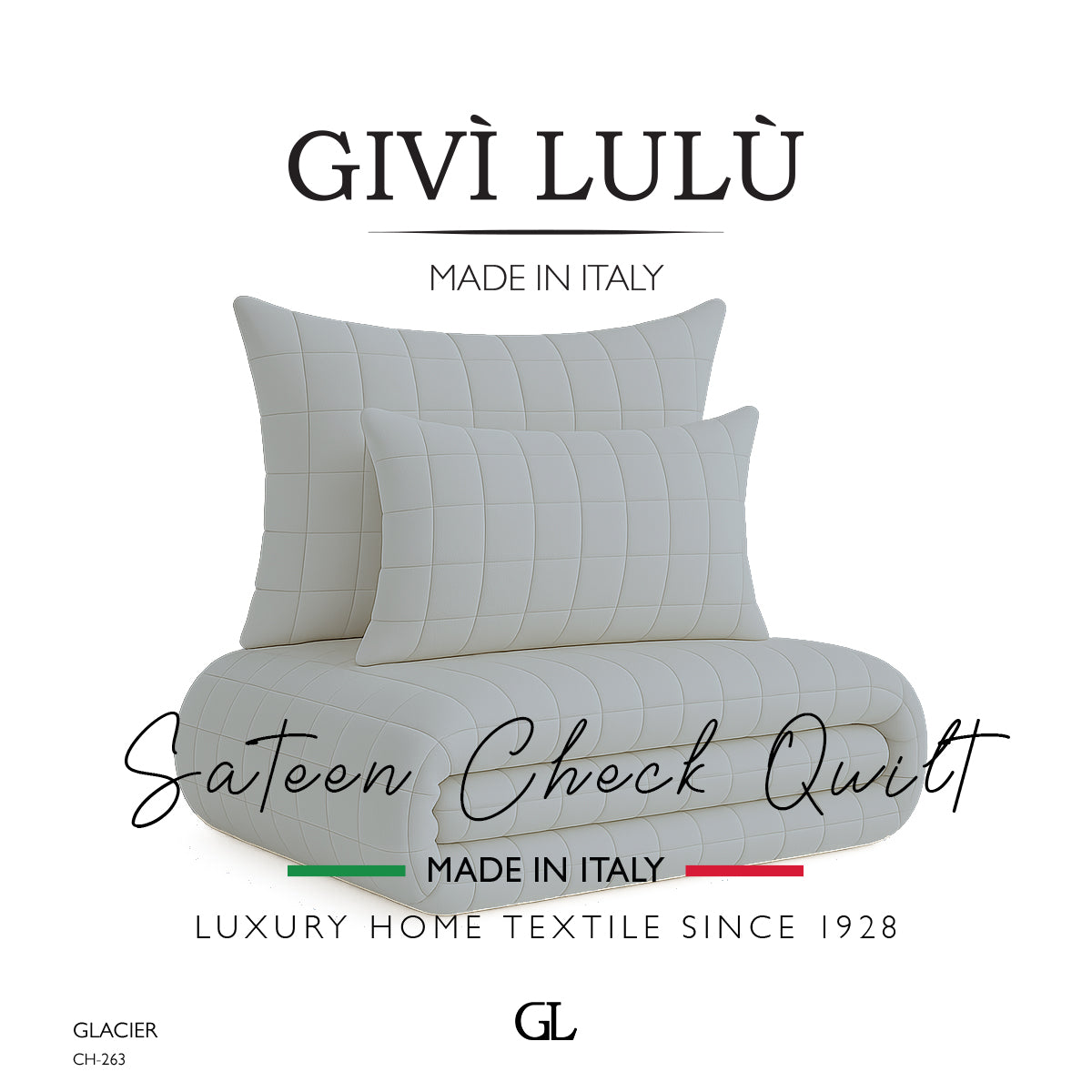 Check Quilt Mid Season - GLACIER