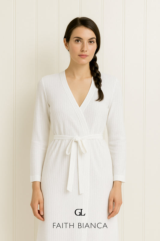 Vestiglia Con Effetto Costina- Faith Bianca