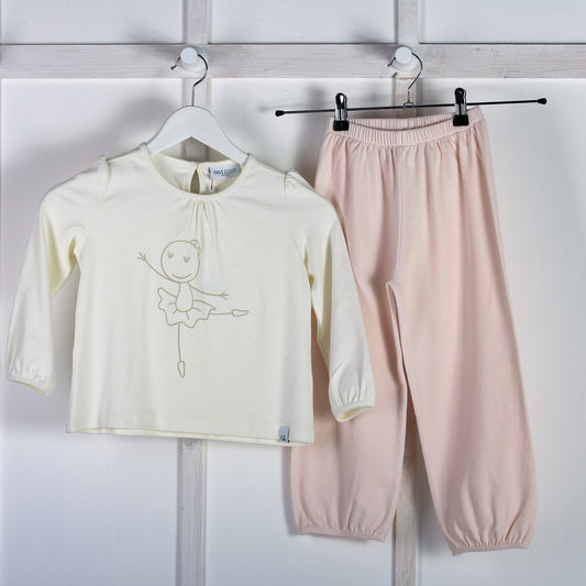 Completo Pigiama Bambina, Stampa Ballerina - New Cleo