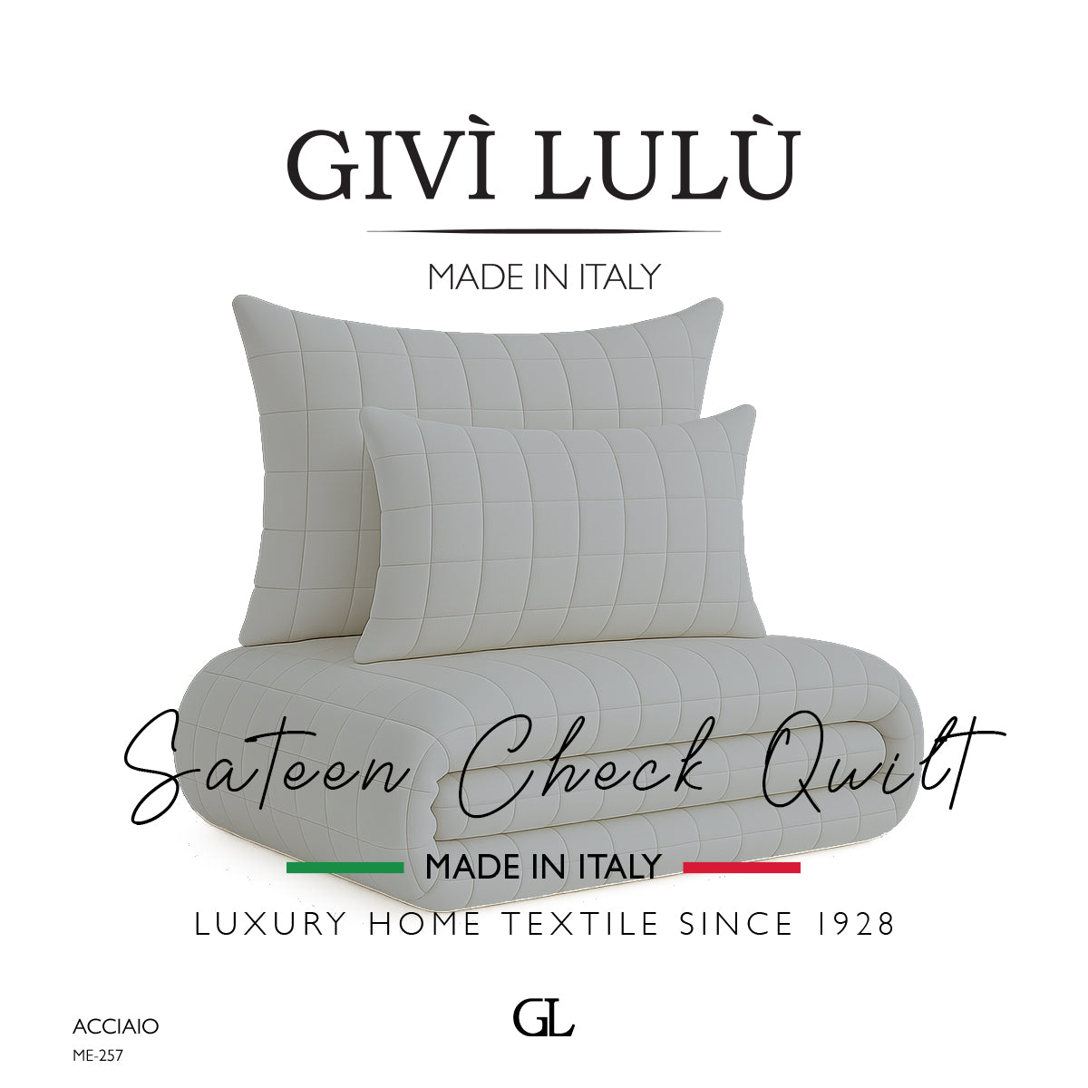 Check Quilt Mid Season - ACCIAIO