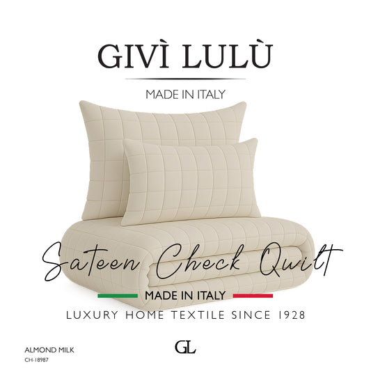 Check Quilt Mid Season - ALMOND MILK