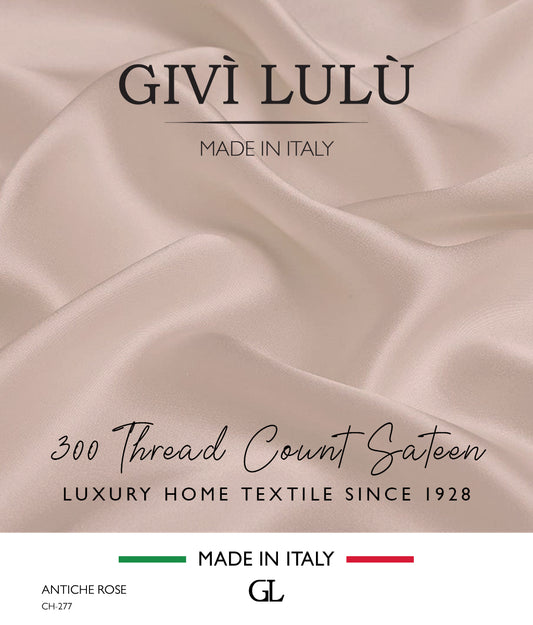 300 Thread Count Sateen Fabrics - antiche rose