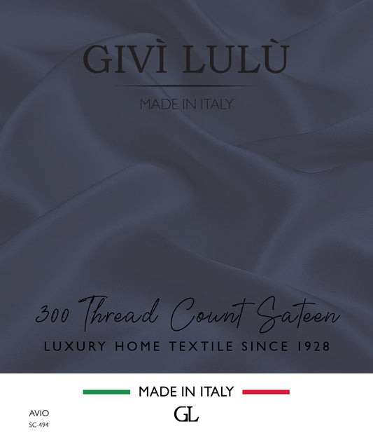 300 Thread Count Sateen Fabrics - Avio