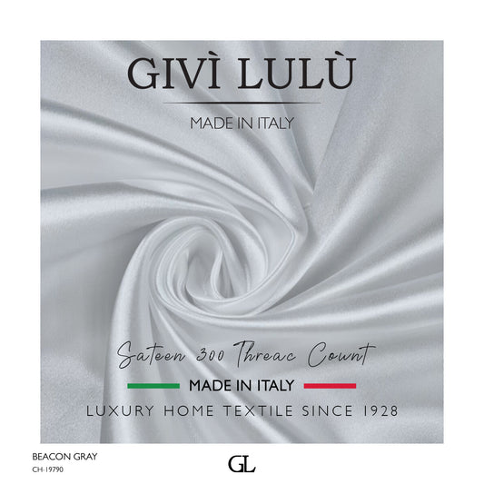 300 Thread Count Sateen Fabrics - BEACON GRAY