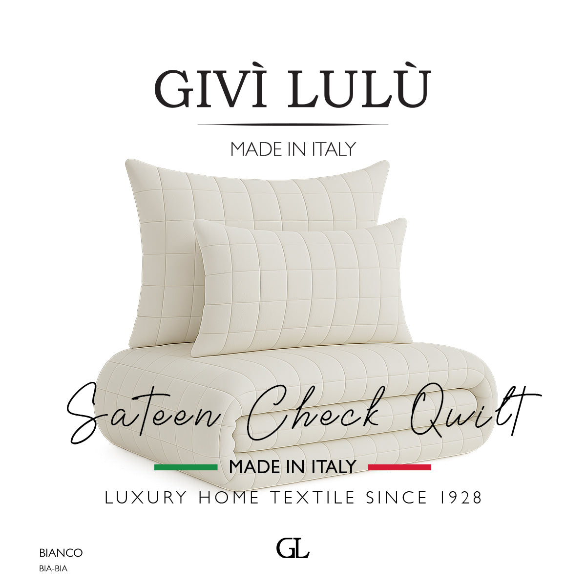 Check Quilt Mid Season - Bianco