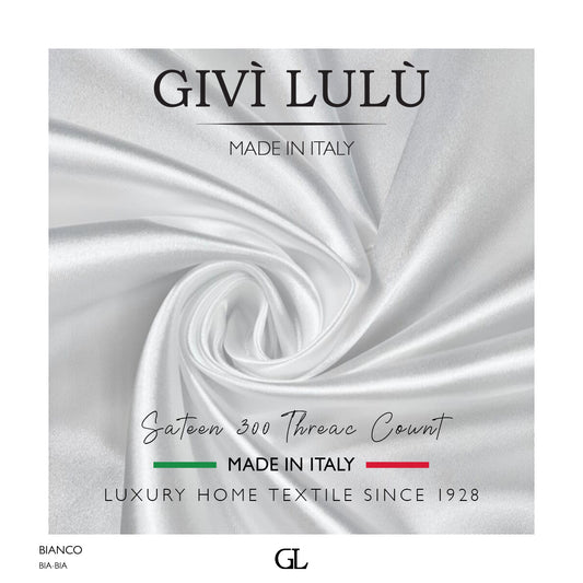 300 Thread Count Sateen Fabrics - Bianco