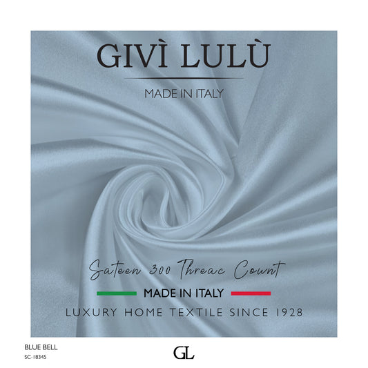 300 Thread Count Sateen Fabrics - BLUE BELL