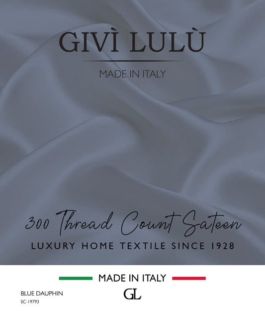 300 Thread Count Sateen Fabrics - BLUE DAUPHIN