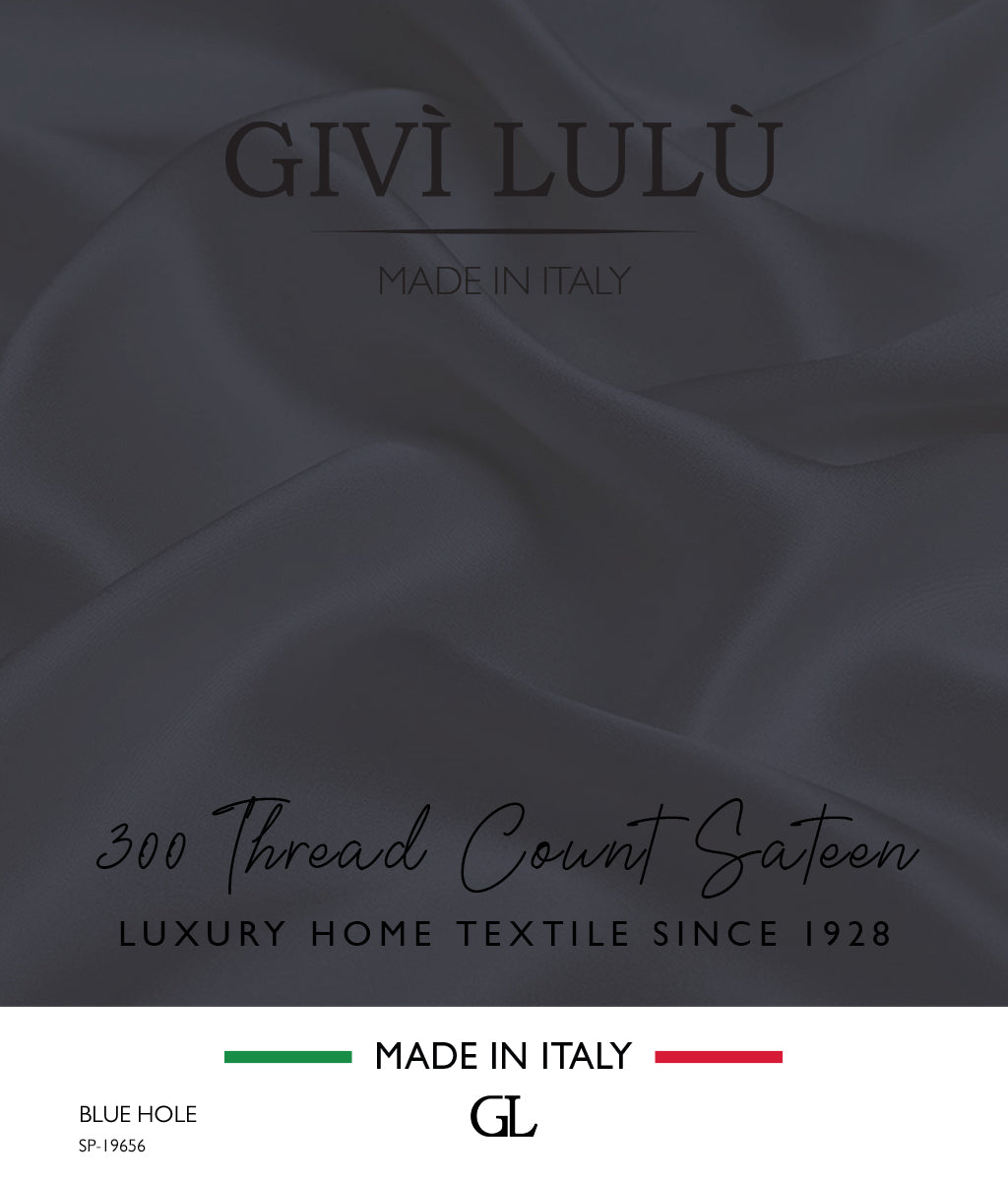 300 Thread Count Sateen Fabrics - BLUE HOLE
