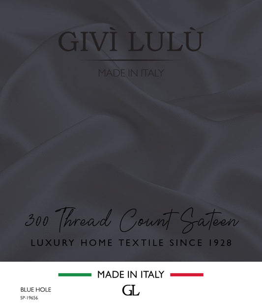 300 Thread Count Sateen Fabrics - BLUE HOLE