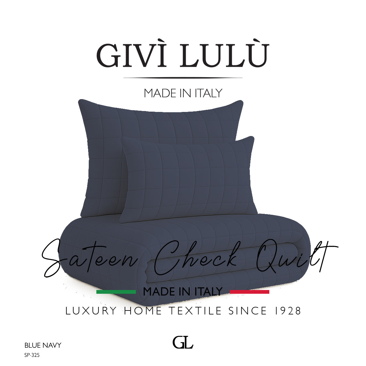 Check Quilt Mid Season - Blue Navy