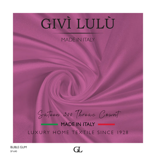 300 Thread Count Sateen Fabrics - buble gum
