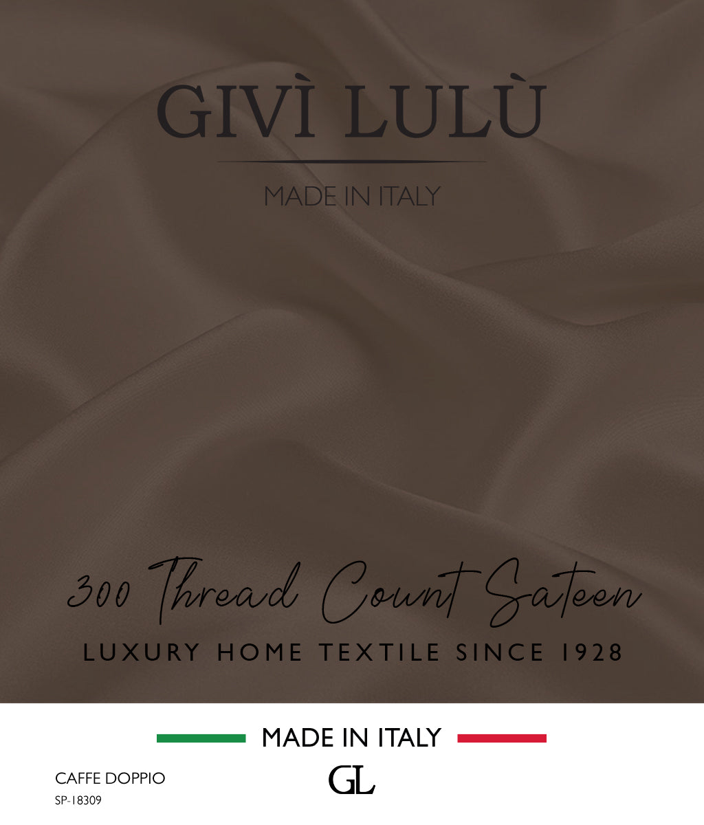 300 Thread Count Sateen Fabrics - caffe doppio