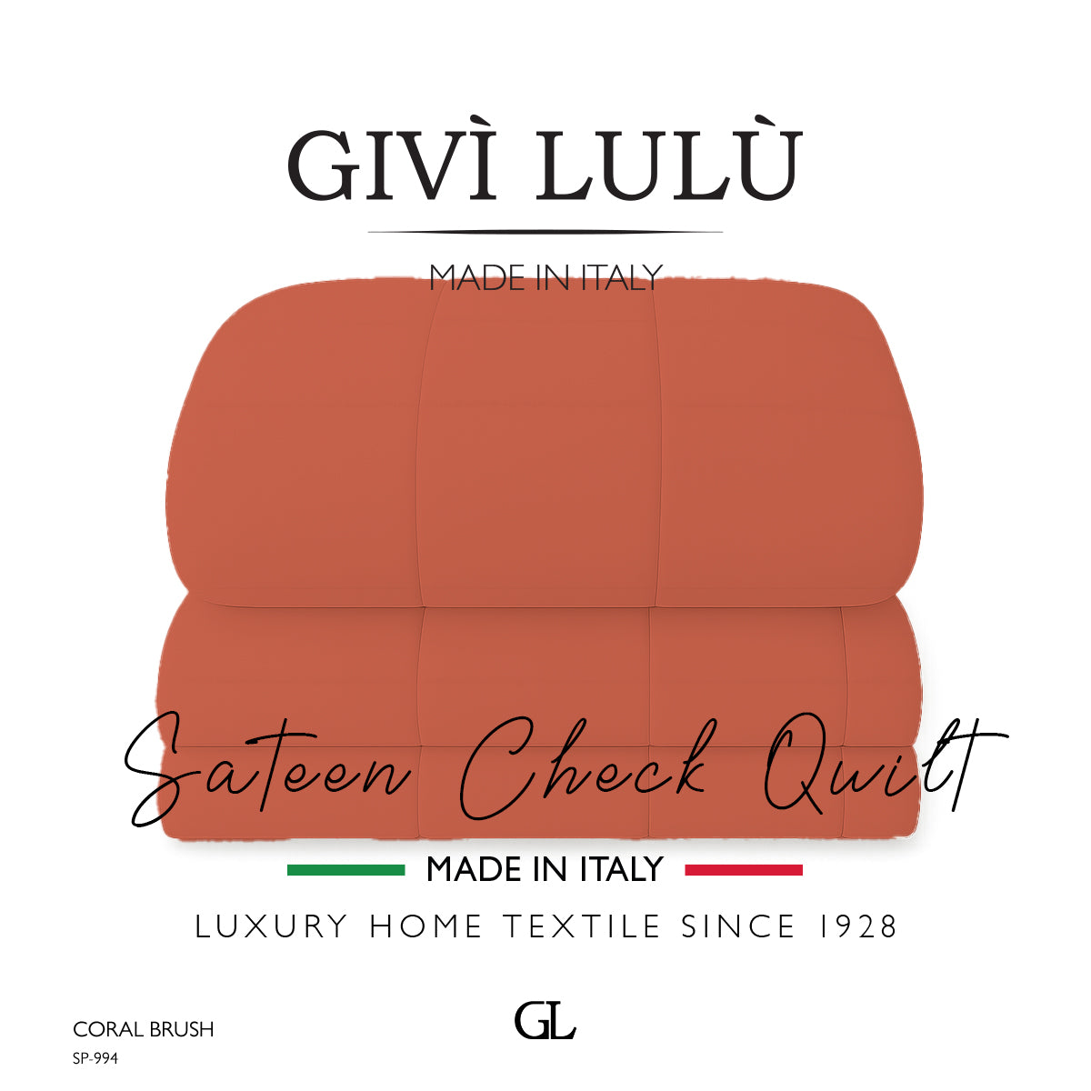 Check Quilt Winter - CORAL BRUSH