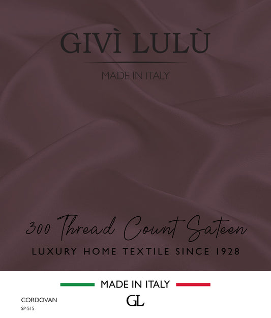 300 Thread Count Sateen Fabrics - CORDOVAN