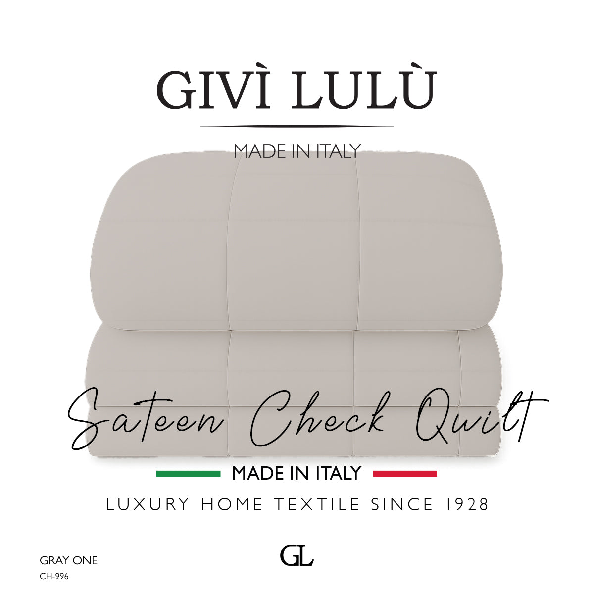Check Quilt Winter - GRAY ONE