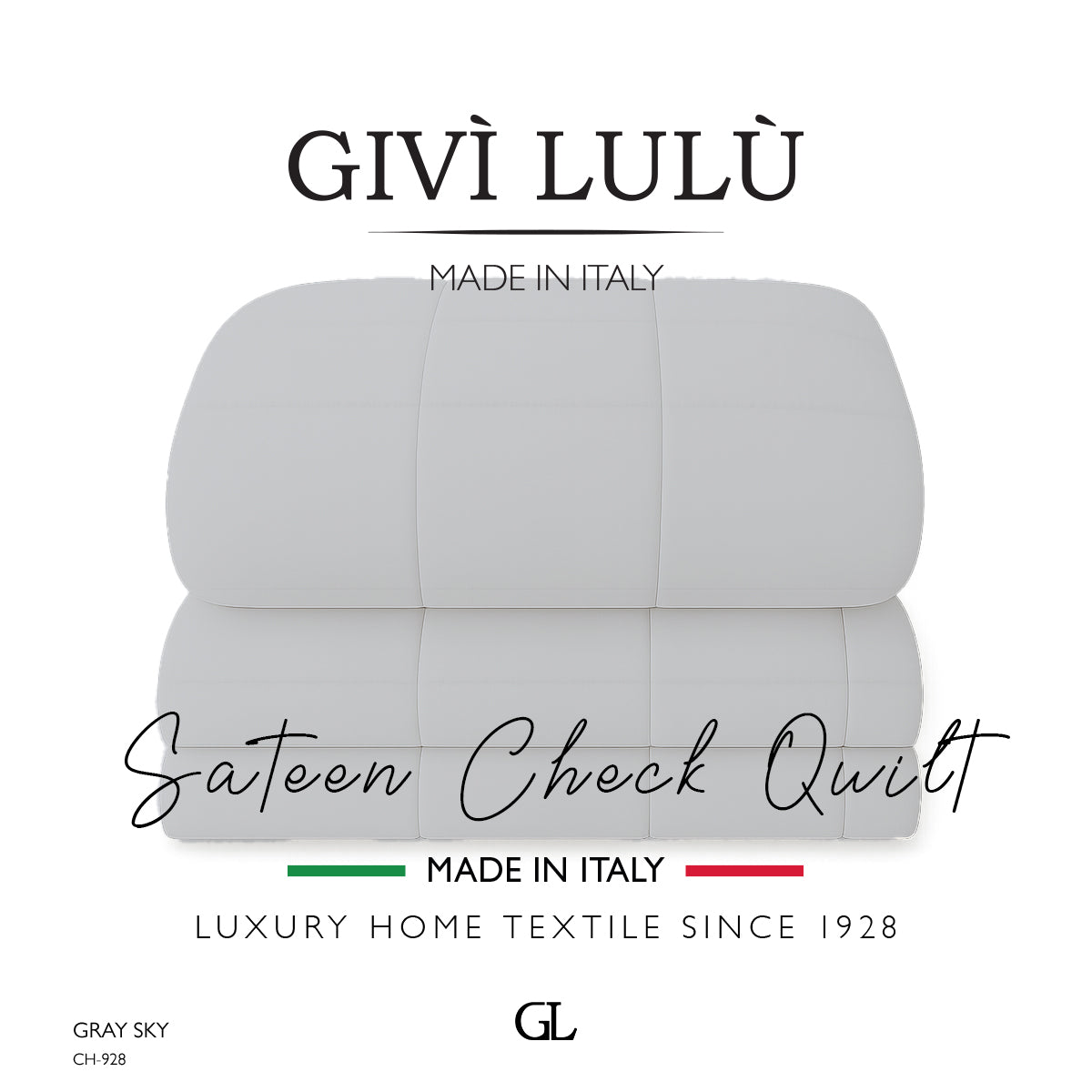 Check Quilt Winter - GRAY SKY