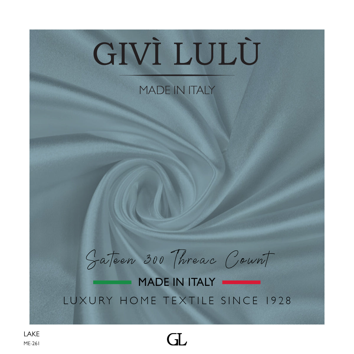 300 Thread Count Sateen Fabrics - LAKE