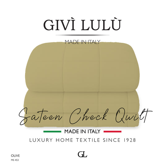 Check Quilt Winter - OLIVE