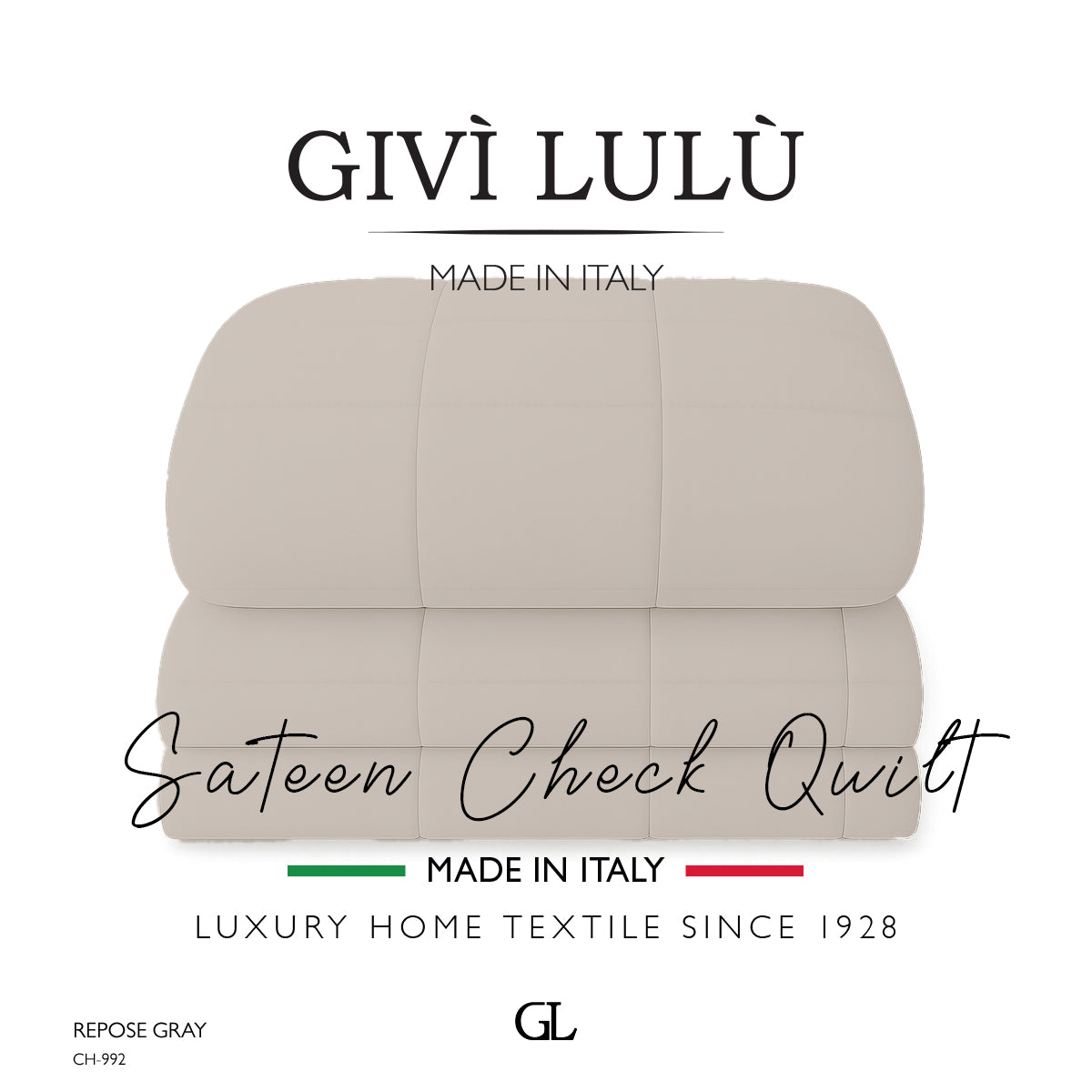 Check Quilt Winter - REPOSE GRAY