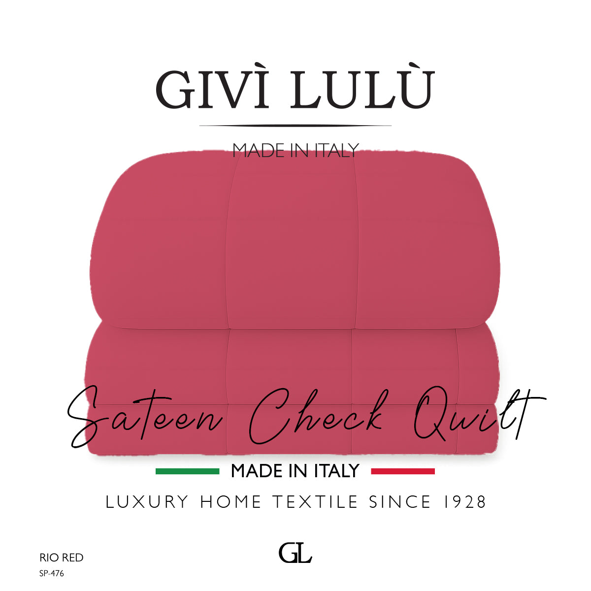 Check Quilt Winter - rio red