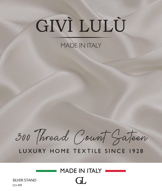 300 Thread Count Sateen Fabrics - SILVER STAND