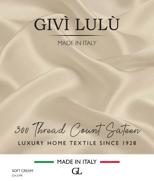 300 Thread Count Sateen Fabrics - SOFT CREAM