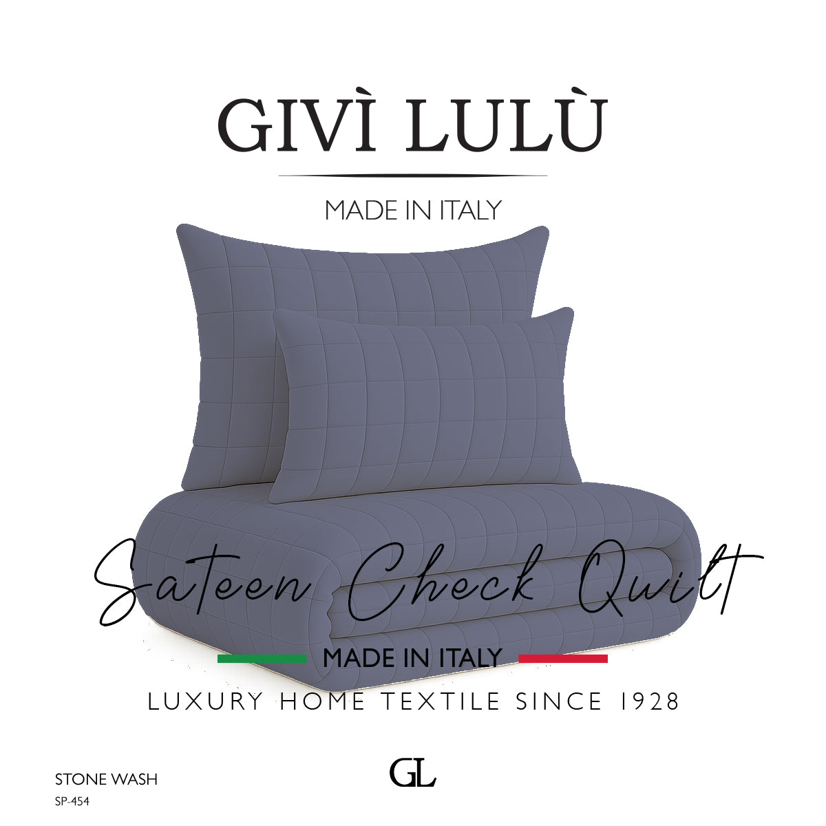 Check Quilt Mid Season - STONE WASH