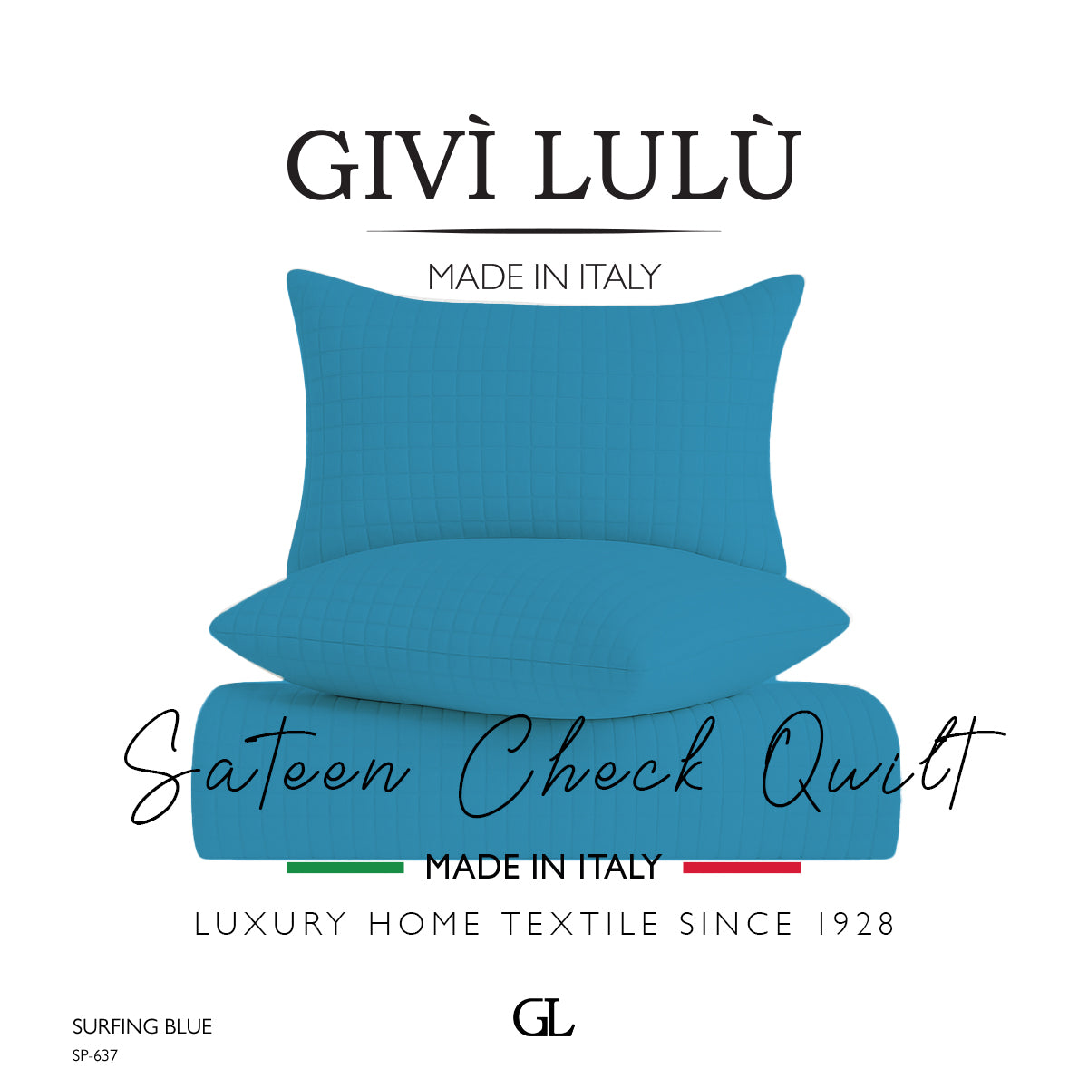 Check Quilt Summer - SURFING BLUE