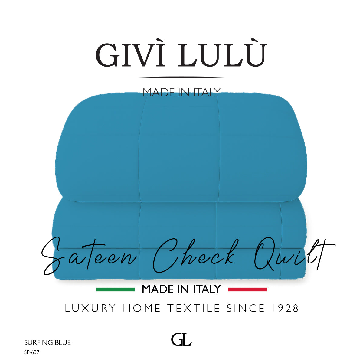 Check Quilt Winter - SURFING BLUE
