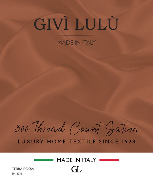 300 Thread Count Sateen Fabrics - terra rossa